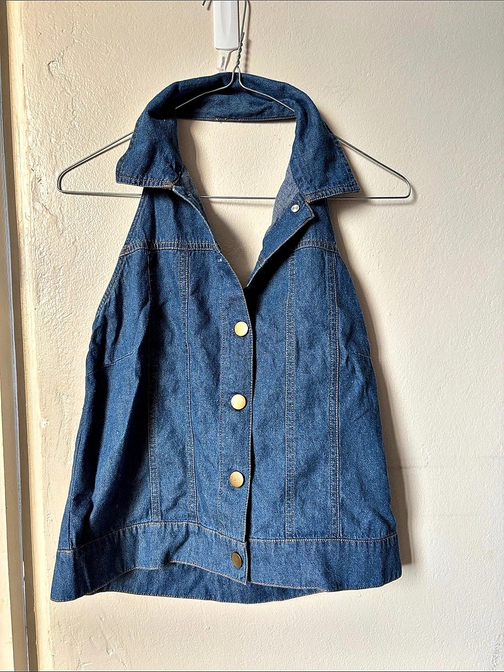 Women's Blue Denim Vest Like New